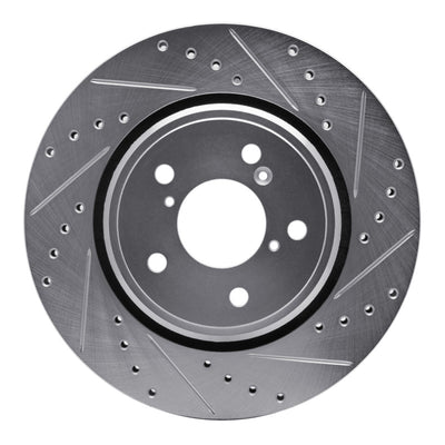 R1 15-25 Acura MDX Front Drilled & Slotted Silver Brake Rotor Set