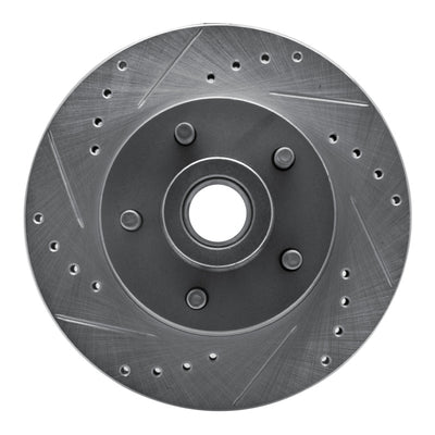 R1 74-79 Ford Gran Torino Front Left Drilled & Slotted Silver Brake Rotor