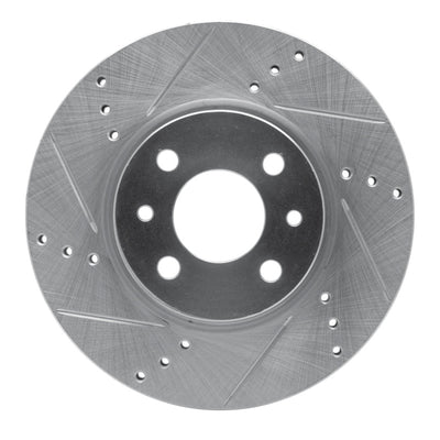 R1 09-19 Dodge Vision (Mexico) Front Left Drilled & Slotted Silver Brake Rotor