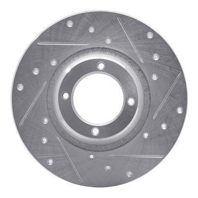 R1 75-80 Triumph TR7 Front Right Drilled & Slotted Silver Brake Rotor