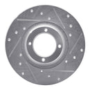 R1 75-80 Triumph TR7 Front Right Drilled & Slotted Silver Brake Rotor