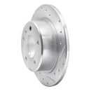 R1 88-91 BMW M3 Rear Right Drilled & Slotted Silver Brake Rotor