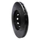R1 00-03 BMW M5 Right Front Drilled & Slotted Black Brake Rotor