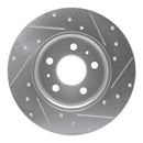 R1 67-72 Volvo 164 Front Right Drilled & Slotted Silver Brake Rotor