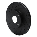 R1 90-03 Ford Escort Front Left Drilled & Slotted Black Brake Rotor