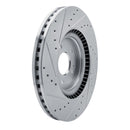 R1 21-26 Hyundai SONATA Front Right Drilled & Slotted Silver Brake Rotor