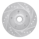 R1 1967-1974 Buick GS 400 Front Right Drilled & Slotted Silver Brake Rotor