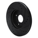 R1 05-12 Ford Focus Front Left Drilled & Slotted Black Brake Rotor