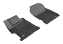 3D MAXpider 2014-2015 Honda Civic Sedan Kagu 1st & 2nd Row Floormats - Black