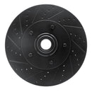 R1 04-06 Ford E-150 Club Wagon Front Left Drilled & Slotted Black Brake Rotor