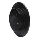 R1 95-97 Volvo 960 Rear Left Drilled & Slotted Black Brake Rotor