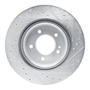 R1 19-25 Mercedes-Benz G580 Rear Left Drilled & Slotted Silver Brake Rotor