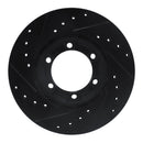 R1 87-89 Dodge Raider Front Right Drilled & Slotted Black Brake Rotor