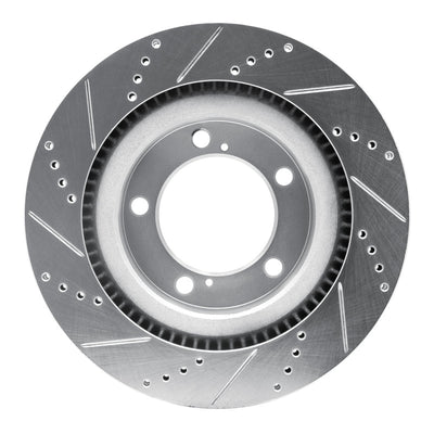 R1 07-22 Toyota Land Cruiser Front Drill & Slot Silver Rotors