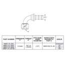 Mishimoto 45 Degree Push Lock Fitting - 8AN
