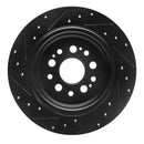 R1 19-25 Acura RDX Front & Rear Drilled & Slotted Black Brake Rotor Set