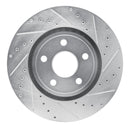 R1 11-25 Dodge Durango Front Right Drilled & Slotted Silver Brake Rotor