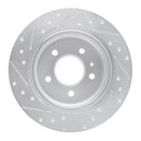R1 87-92 BMW 735IL Rear Right Drilled & Slotted Silver Brake Rotor