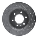 R1 06-18 Dodge Sprinter 3500 Rear Left Drilled & Slotted Silver Brake Rotor
