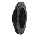 R1 94-96 Ford F-150 4WD Front Right Drilled & Slotted Black Brake Rotor