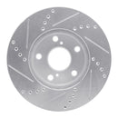 R1 92-06 Lexus ES300 Front Drilled & Slotted Silver Brake Rotor Set