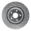 R1 10-20 Lexus RX450h Front & Rear Drilled & Slotted Silver Brake Rotor Set