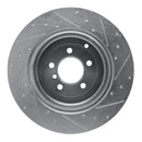 R1 03-05 Land Rover Range Rover Rear Left Drilled & Slotted Silver Brake Rotor