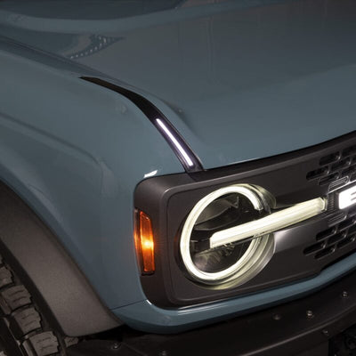 Putco 22-24 Ford Bronco Luminix DRL LED Light Hood Limb Riser (Factory Hood Side Hinge Replacements)
