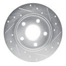 R1 04-16 Buick LaCrosse Rear Left Drilled & Slotted Silver Brake Rotor