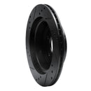 R1 08-10 Chevrolet Cobalt Rear Right Drilled & Slotted Black Brake Rotor