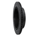R1 07-12 Ford Edge Rear Right Drilled & Slotted Black Brake Rotor