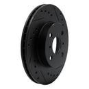 R1 93-02 Chevrolet Prizm Front Right Drilled & Slotted Black Brake Rotor