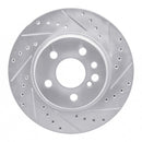 R1 92-99 Mercedes-Benz 500SEL Rear Right Drilled & Slotted Silver Brake Rotor