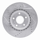 R1 03-05 Infiniti G35 Front & Rear Drilled & Slotted Silver Brake Rotor Set