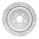 R1 16-22 Lexus Rx350 Rear Left Drilled & Slotted Geo-Carbon Rotor
