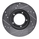 R1 95-04 Toyota Tacoma Front Right Drilled & Slotted Silver Brake Rotor