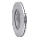 R1 96-00 Volkswagen EuroVan Front Left Drilled & Slotted Silver Brake Rotor