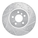 R1 10-18 BMW 740Li Front & Rear Drilled & Slotted Silver Brake Rotor Set