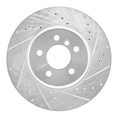 R1 10-19 BMW Alpina B6 xDrive Gran Coupe Rear Drilled & Slotted Silver Brake Rotor Set