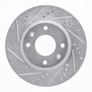 R1 02-06 Hyundai SONATA Front Left Drilled & Slotted Silver Brake Rotor