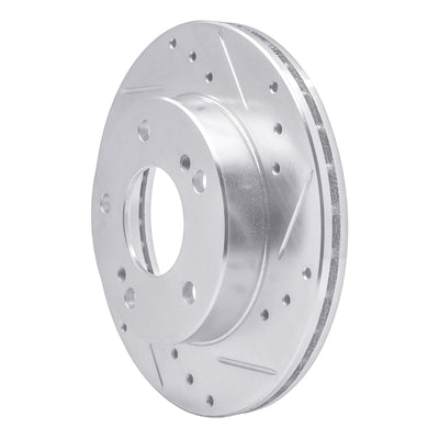 R1 94-96 Nissan 240SX Front Drilled & Slotted Silver Brake Rotor Set