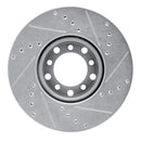 R1 79-85 Mercedes-Benz 380SL Front Left Drilled & Slotted Silver Brake Rotor