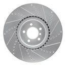R1 10-12 Land Rover Range Rover Front Left Drilled & Slotted Silver Brake Rotor