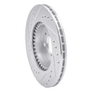 R1 95-00 Nissan Sentra Front Right Drilled & Slotted Silver Brake Rotor