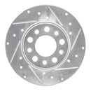 R1 15-23 Fiat 500X Front & Rear Drilled & Slotted Silver Brake Rotor Set
