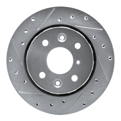 R1 94-00 Kia SPECTRA Front Left Drilled & Slotted Silver Brake Rotor