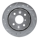 R1 94-00 Kia SPECTRA Front Left Drilled & Slotted Silver Brake Rotor