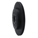 R1 19-25 Ram 1500 Rear Right Drilled & Slotted Black Brake Rotor