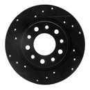 R1 13-16 Dodge Dart Front & Rear Drilled & Slotted Black Brake Rotor Set