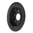R1 01-07 Buick Rendezvous Rear Right Drilled & Slotted Black Brake Rotor
